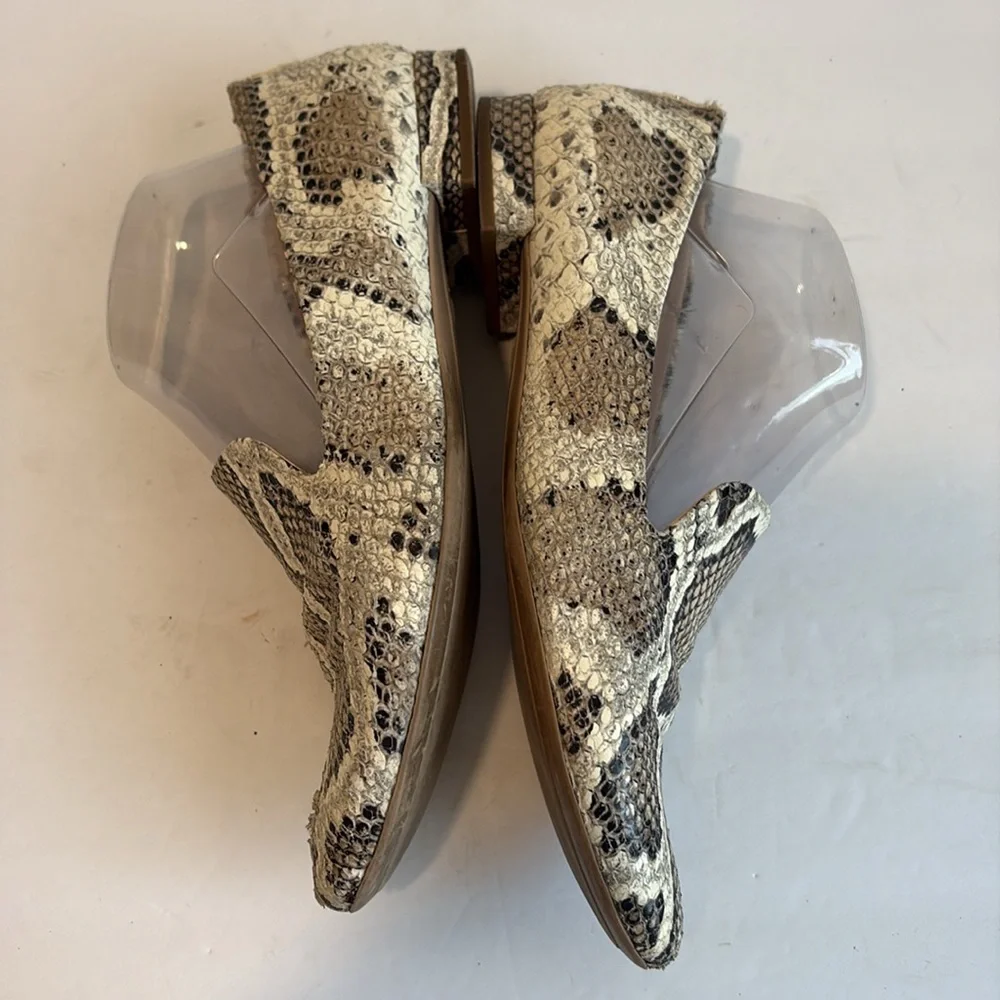 Agl Softy Snakeskin Moc Flats Loafer Made in Italy